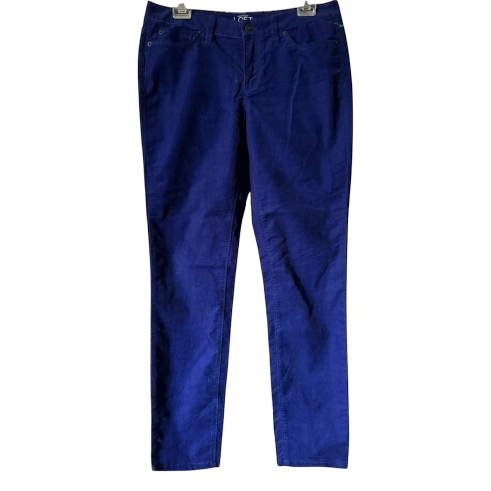 LOFT womens royal blue modern skinny corduroy jeans